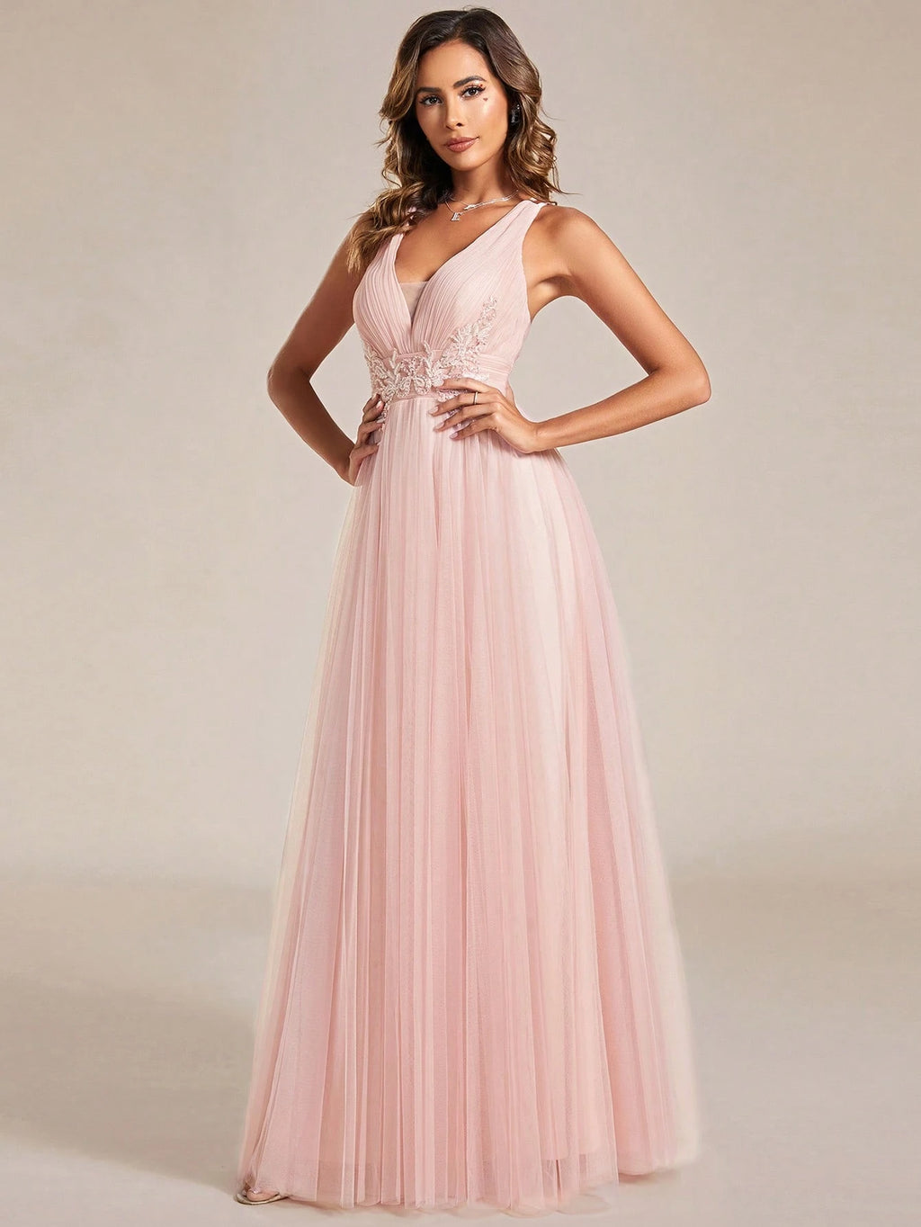 Sleeveless Waist Applique Criss-Cross Backless Tulle Wedding Dress White - image 11