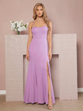 Belle Solid Split Thigh Cami Dress