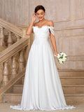 Belle Women's White Spring Elegant Silky Wedding Dress,Lace Sequined One Shoulder Bridal Gown,High Waist