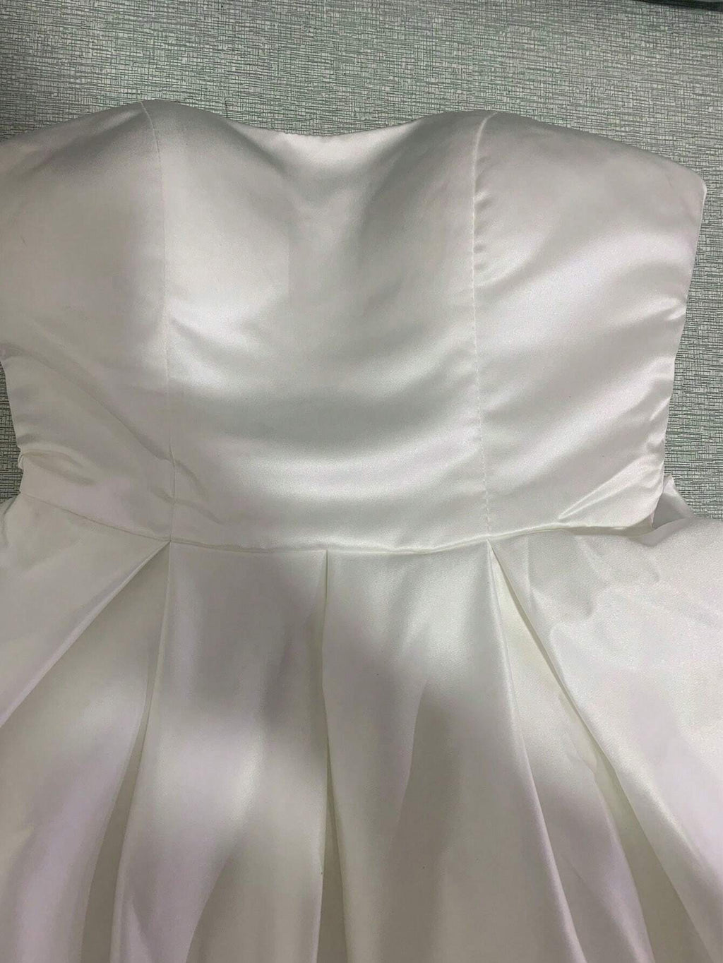 Short Wedding Dress, Backless Lace-Up, Beach Bridal Gown, Princess Style Wedding Party Strapless Top, - image 5