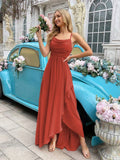 Women's Formal Long A-Line Evening Dress For Wedding Guest, Bridesmaid, Cocktail Party, Graduation, Elegant