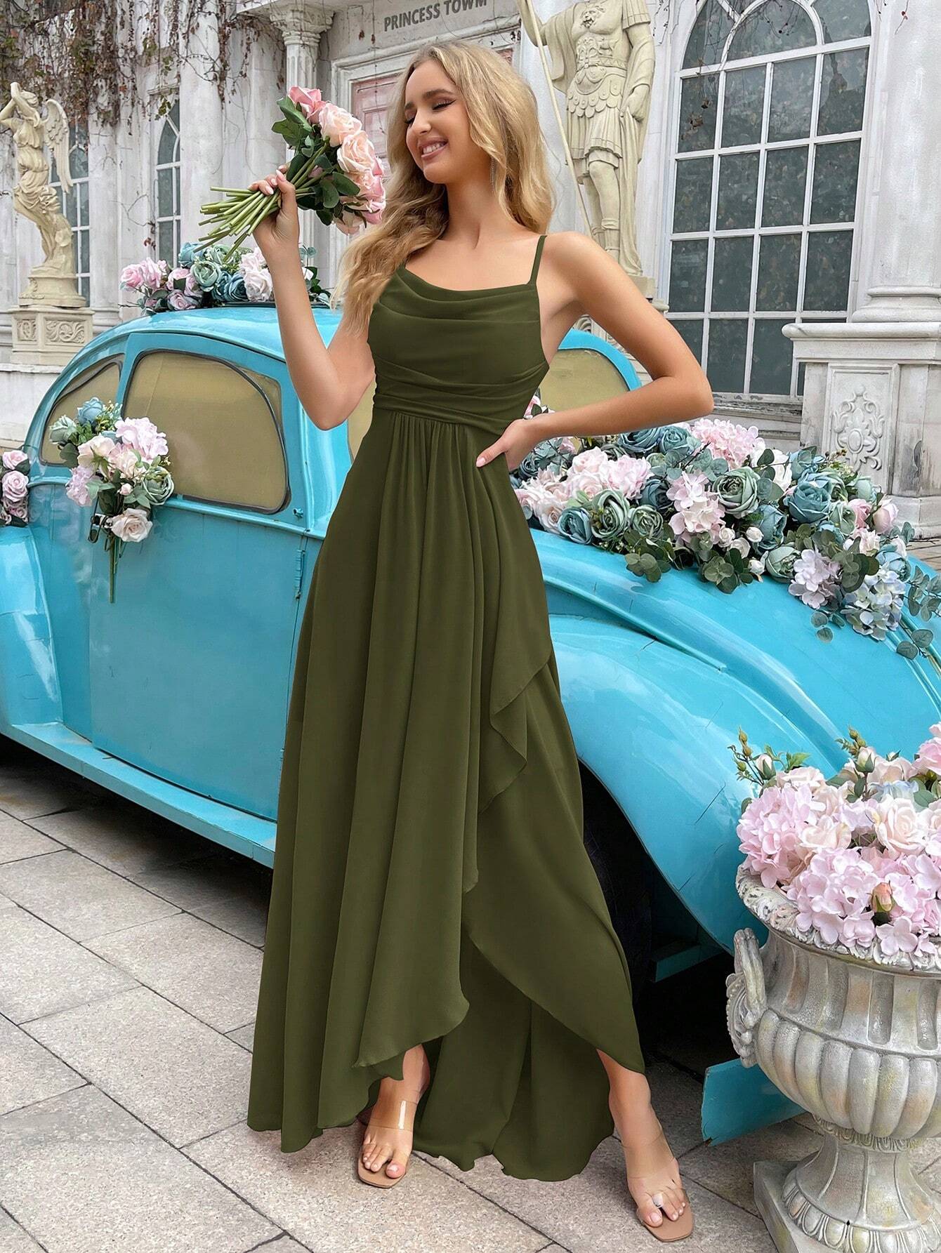 Women's Formal Long A-Line Evening Dress For Wedding Guest,