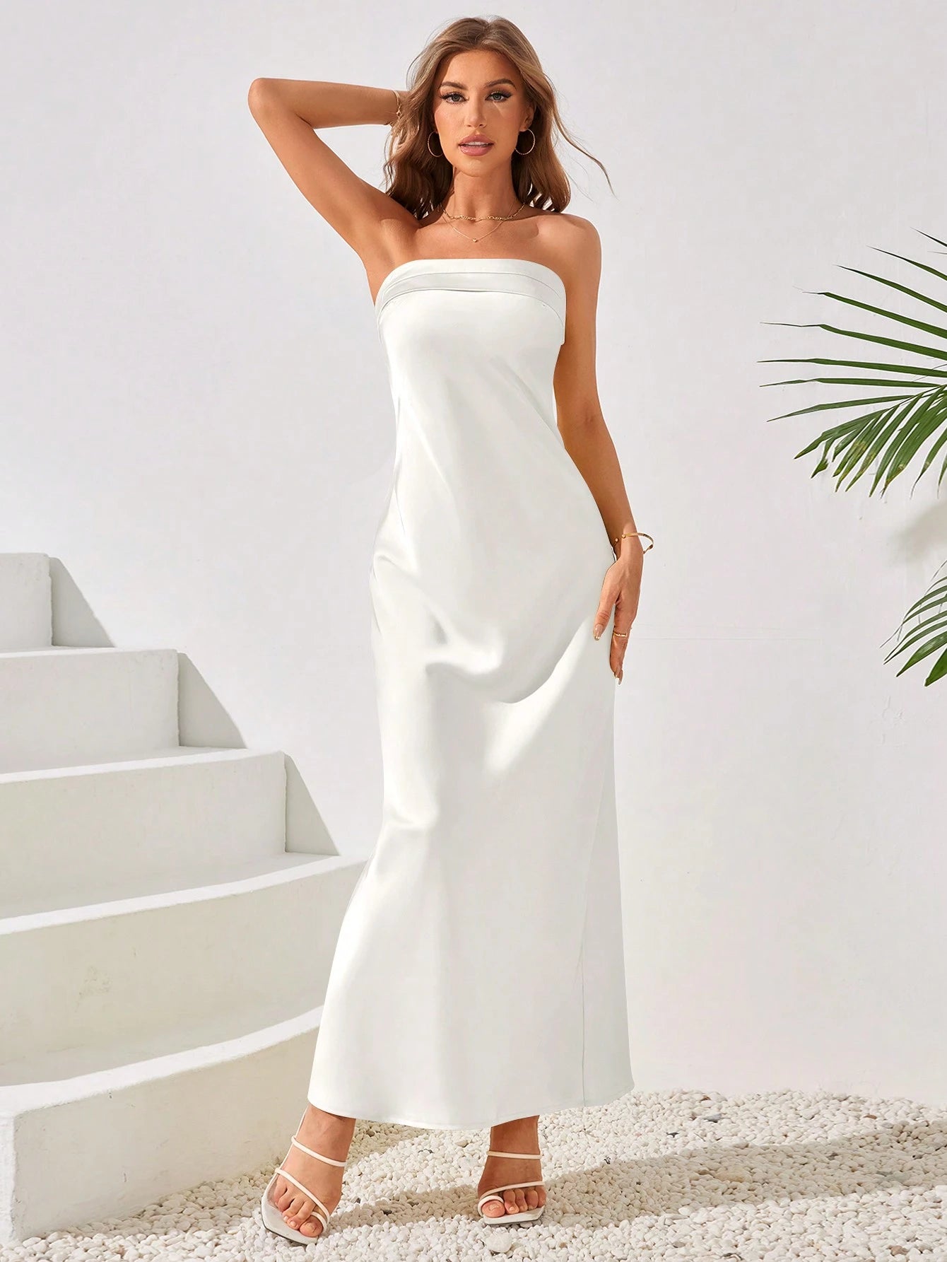LOVE&LEMONADE Women Plain Simple Daily Tube Dress Wedding Spring - image 6