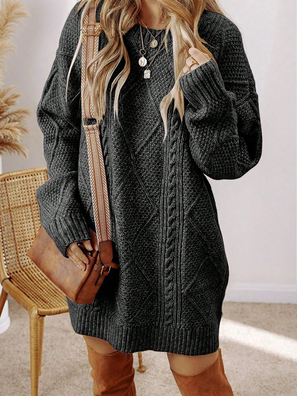 Freeform Spring Women's Long Sweater, White, Black, Pink, Brown,