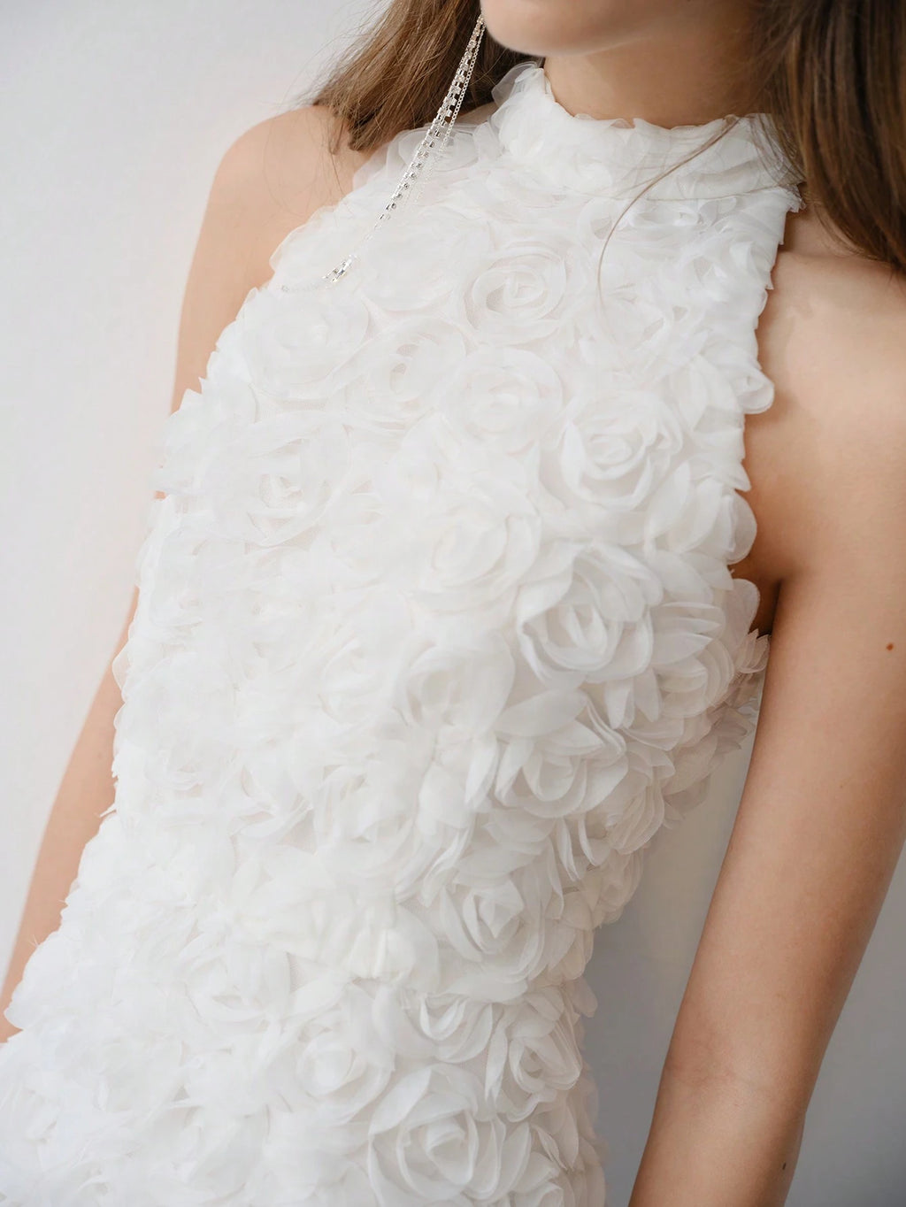 MOTF STUDIO MESH FLORAL APPLIQUED HALTERNECK DRESS,VALENTINE'S DAY OUTFIT,SPRING/SUMMER - image 2