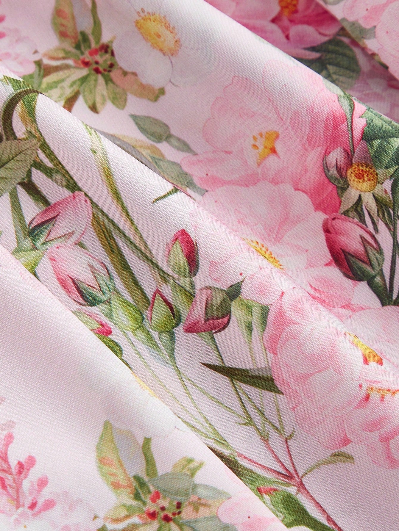 MOD Women's Romantic Floral Print Halter Mid-Length Dress Vintage, Wedding Guest Dress - image 16