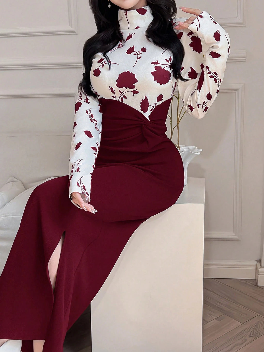 Feyla Elegant Slim-Fit Women Long Dress, Minimalist & Fashionable For