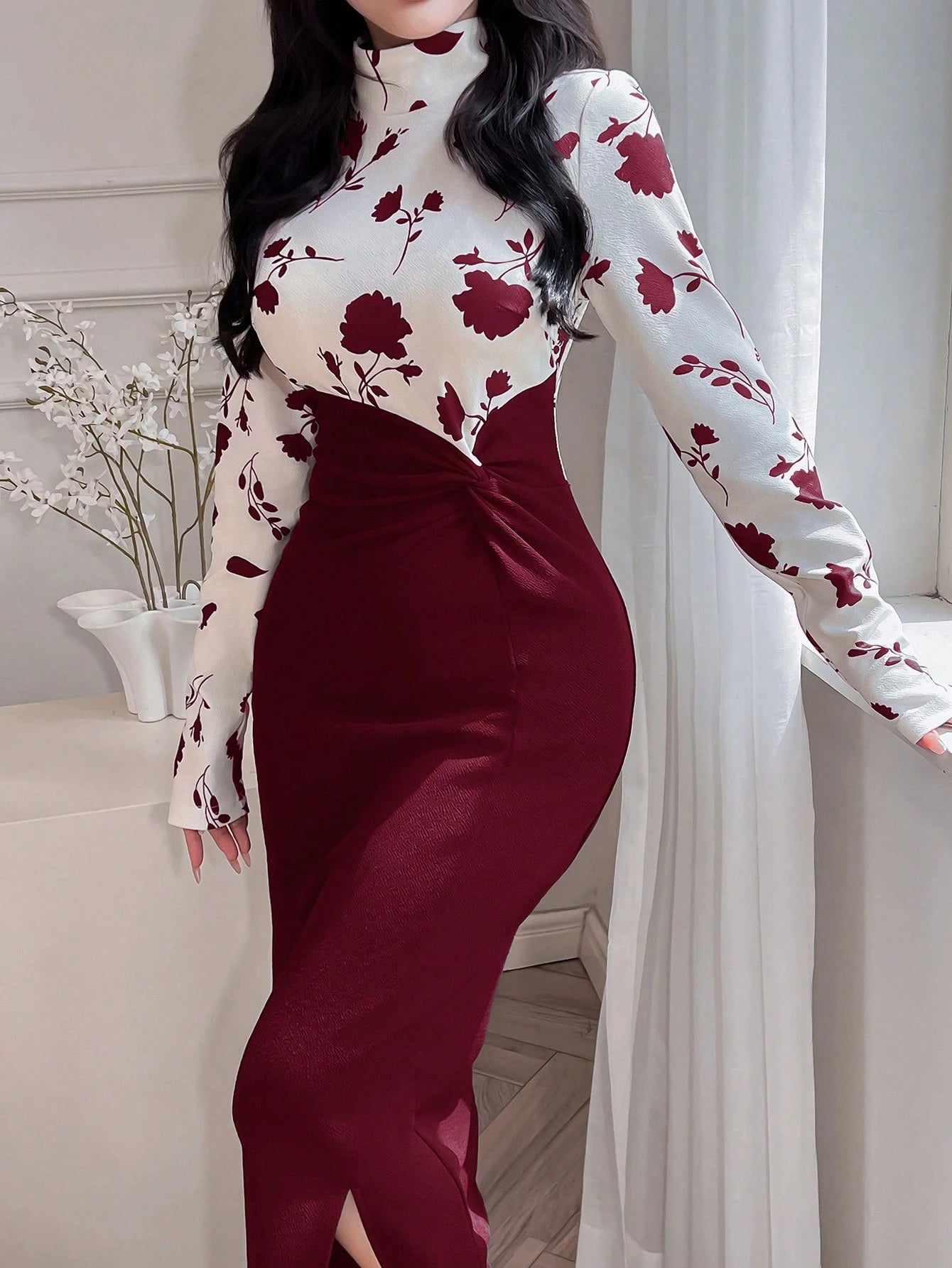 Feyla Elegant Slim-Fit Women Long Dress, Minimalist & Fashionable For