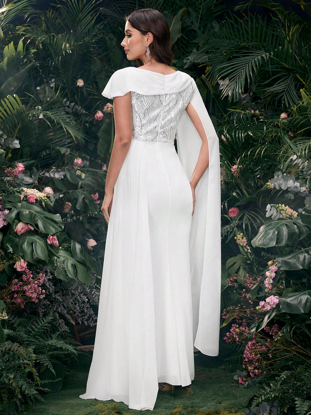 Coutiva Lightweight Wedding Dress & Evening Gown, Premium Design With Sequins Splicing, Elegant & Minimalist - image 2