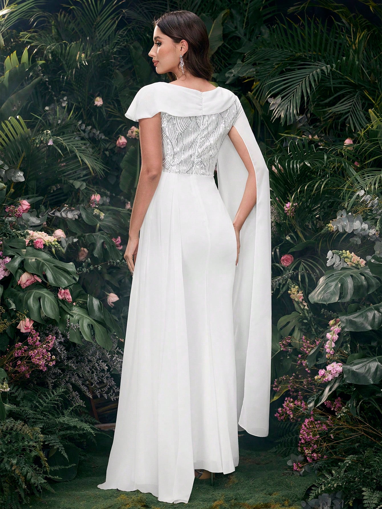 Coutiva Lightweight Wedding Dress & Evening Gown, Premium Design With Sequins Splicing, Elegant & Minimalist - image 2