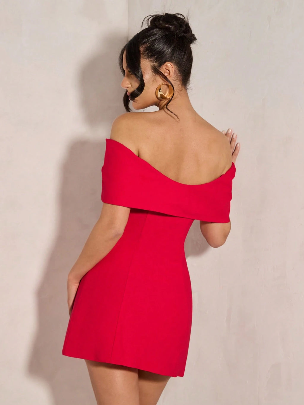 BAE Women's Elegant Open Shoulder Bowknot Cocktail Dress, Suitable For Party, Date Night, Clubbing In Autumn - image 9