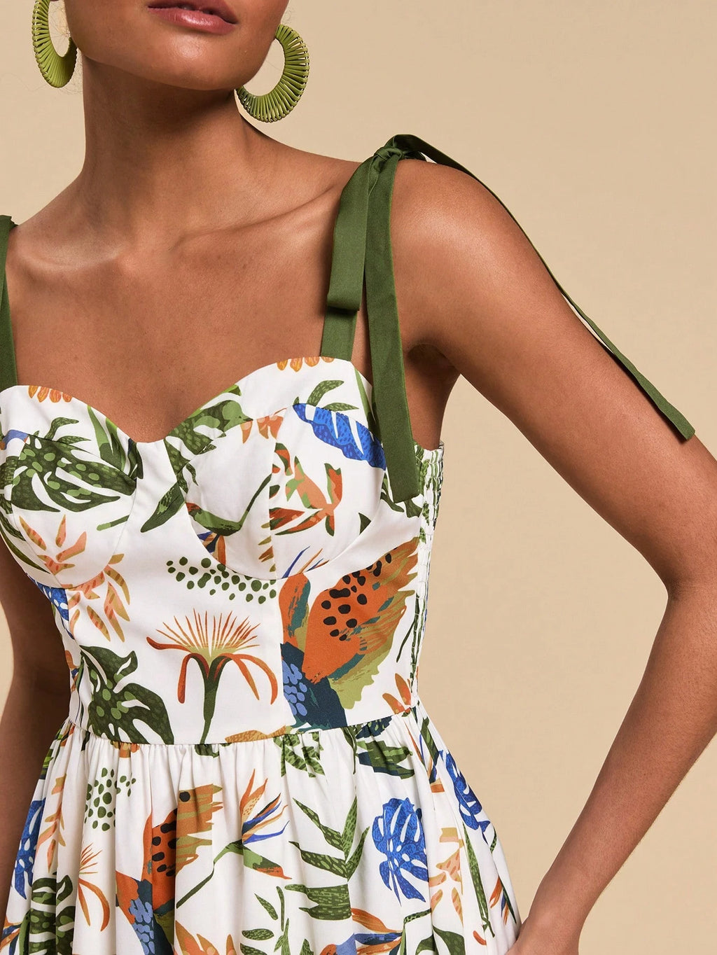 Travachic Vacation Woven Printed Spaghetti Strap Midi Dress For Women - image 19