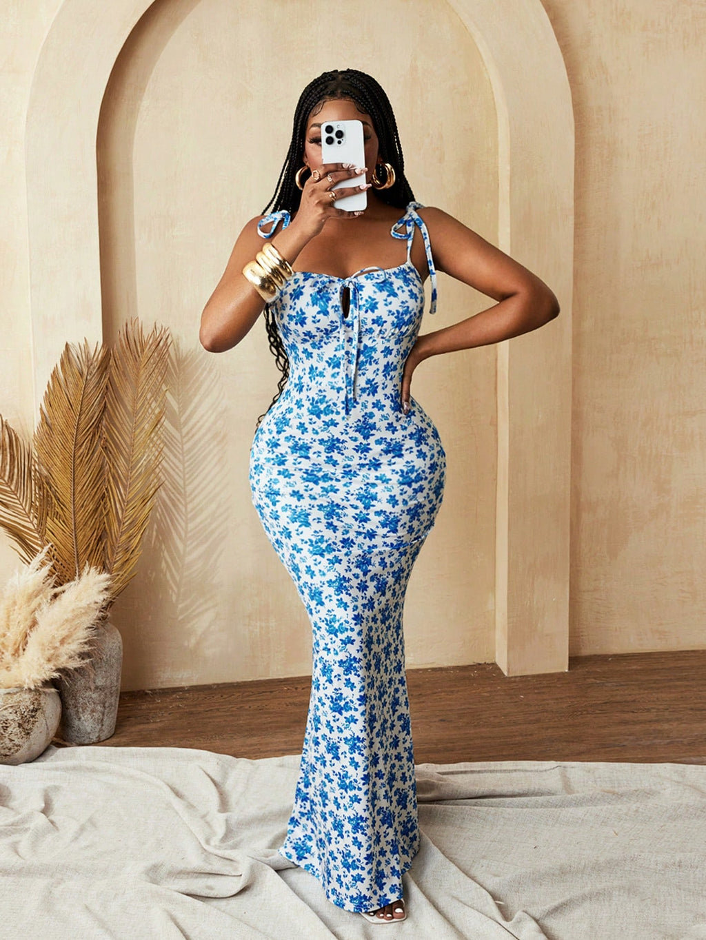 BamGleam Women Floral Print Bodycon Sexy Fashion Elegant Party