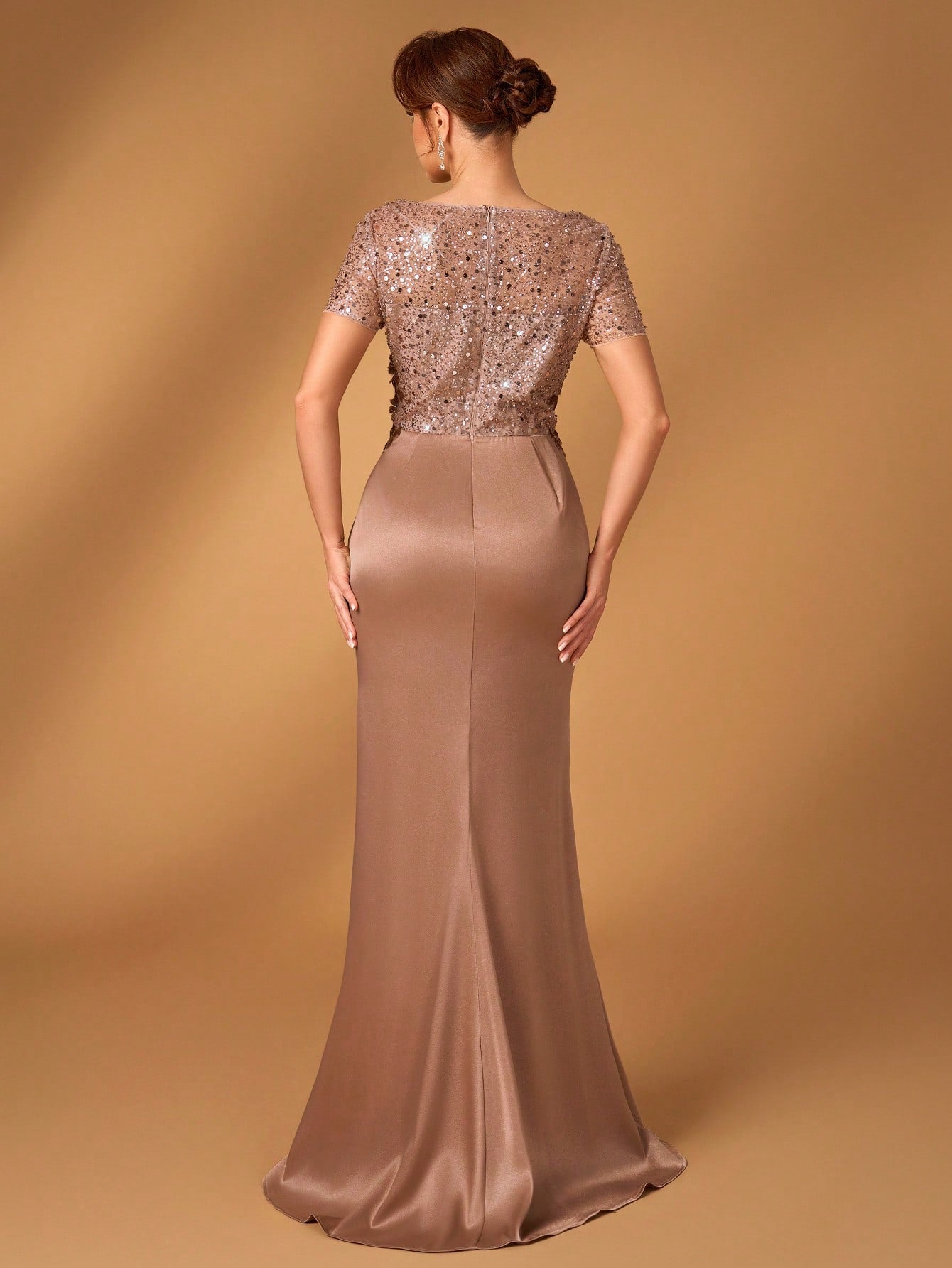 Serin Maroon Spring Elegant Dinner Evening Formal Mother Of The Bride Gowns,Luxurious Embroidered Lace - image 4