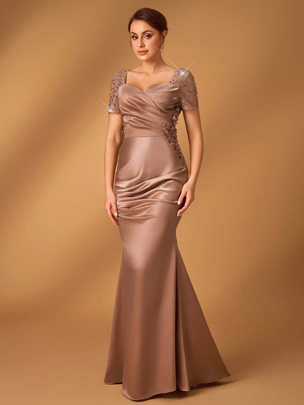 Serin Maroon Spring Elegant Dinner Evening Formal Mother Of The Bride Gowns,Luxurious Embroidered Lace - image 6