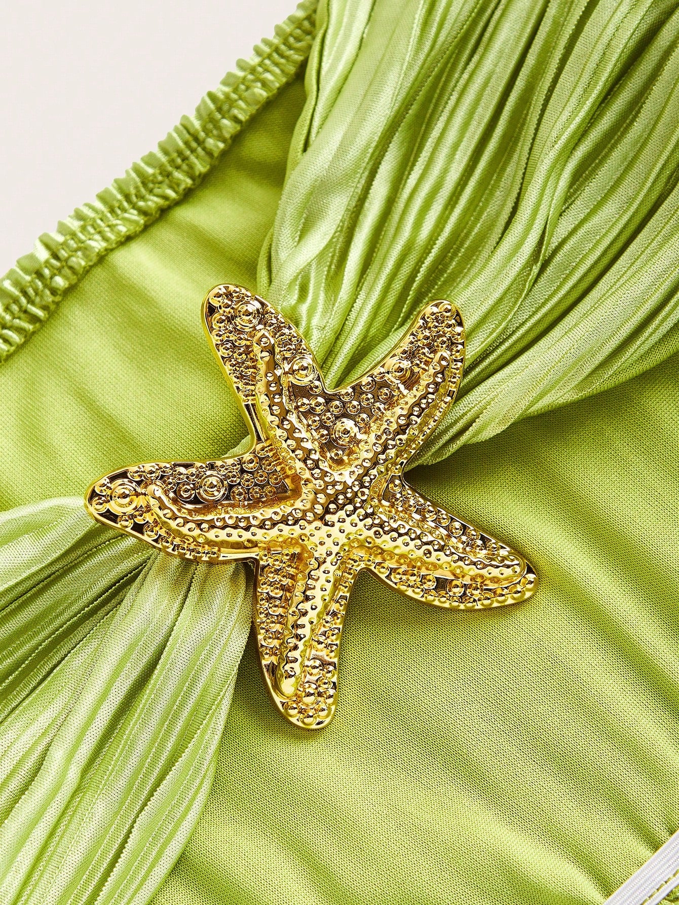 SXY Women's Tie-Dye Metal Starfish Decor Hollow-Out Mini Dress,Golden - image 16
