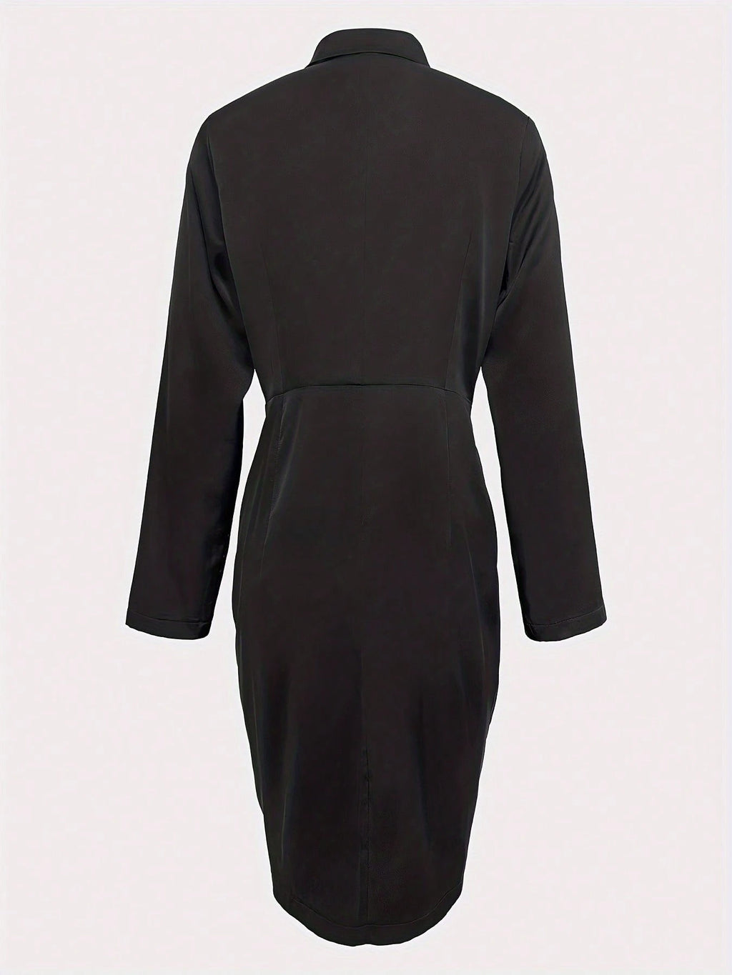 Pleated Button Dress, Elegant Button Fitted Dress, Women Clothing