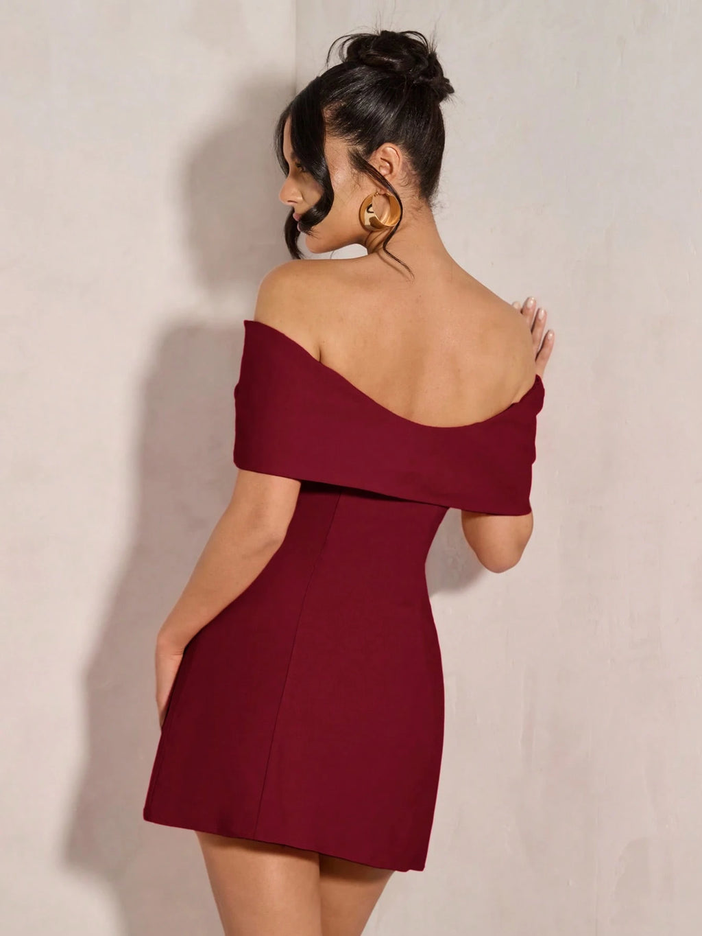BAE Women's Elegant Open Shoulder Bowknot Cocktail Dress, Suitable For Party, Date Night, Clubbing In Autumn - image 12