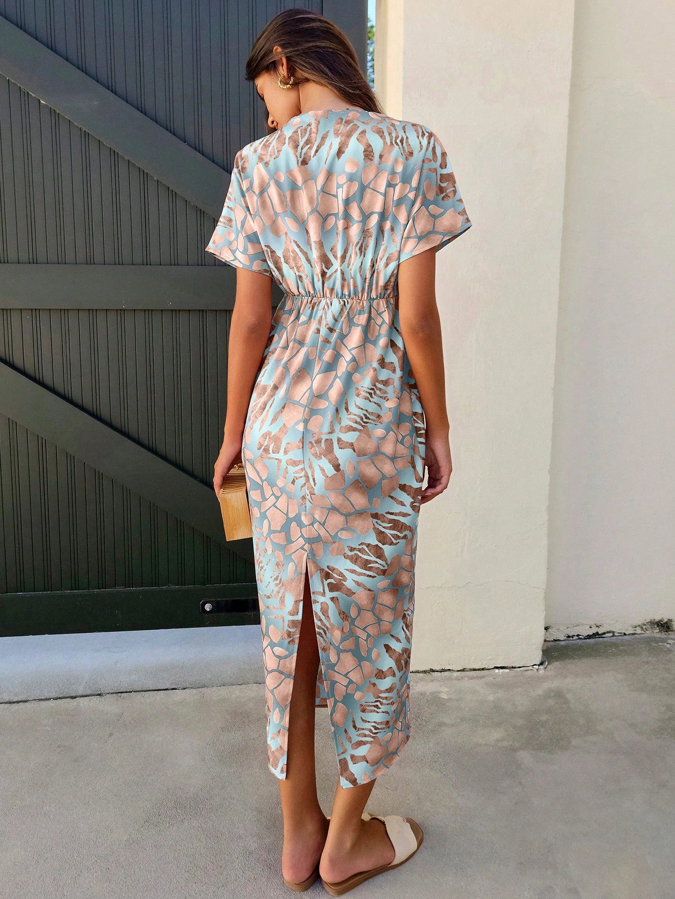 Clasi Women Random Floral Print Vacation Casual Dress