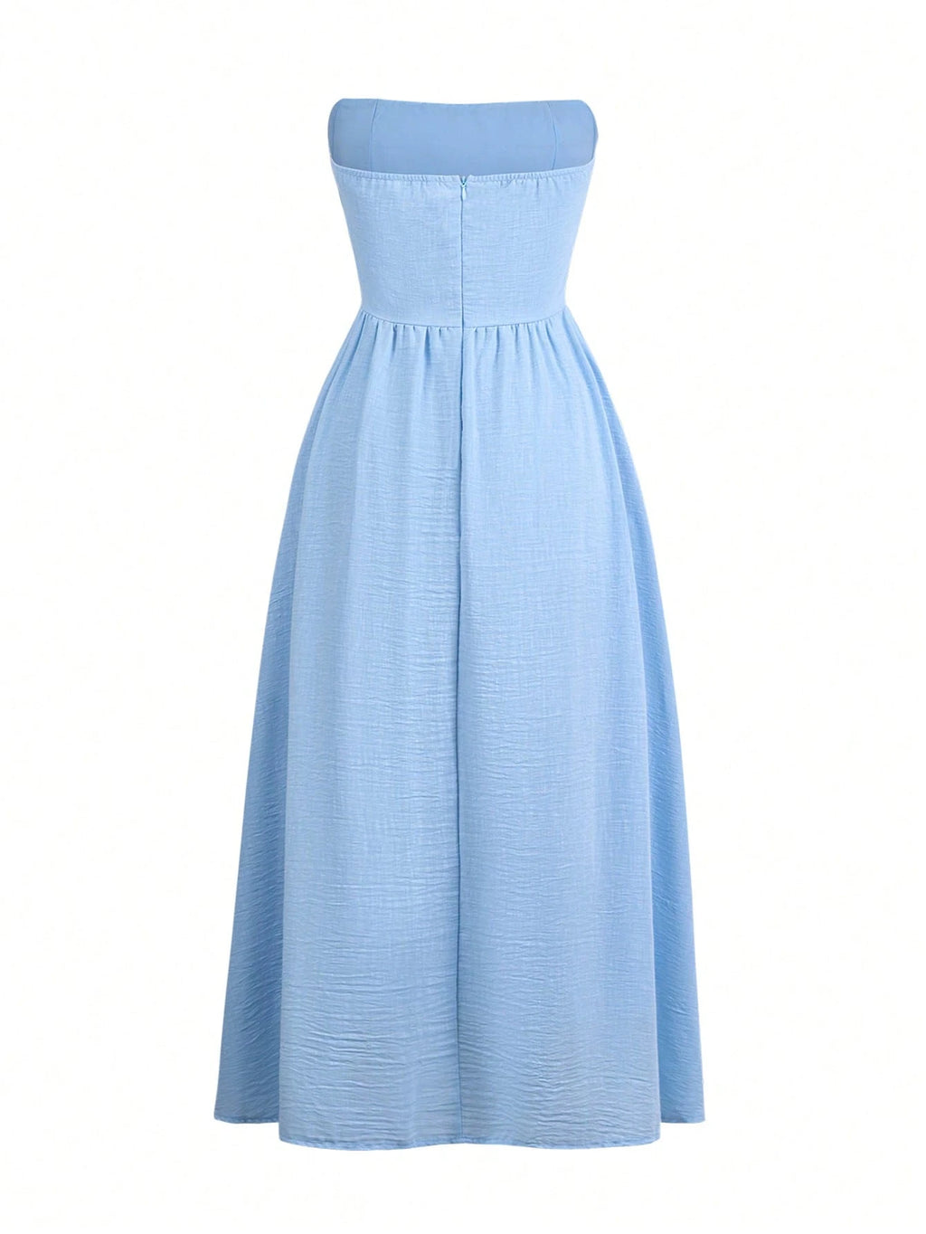 Unadoll Women's Strapless Zipper Casual Elegant Dress, Suitable For