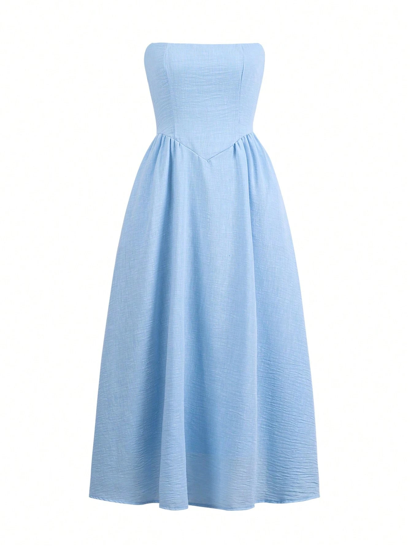 Unadoll Women's Strapless Zipper Casual Elegant Dress, Suitable For