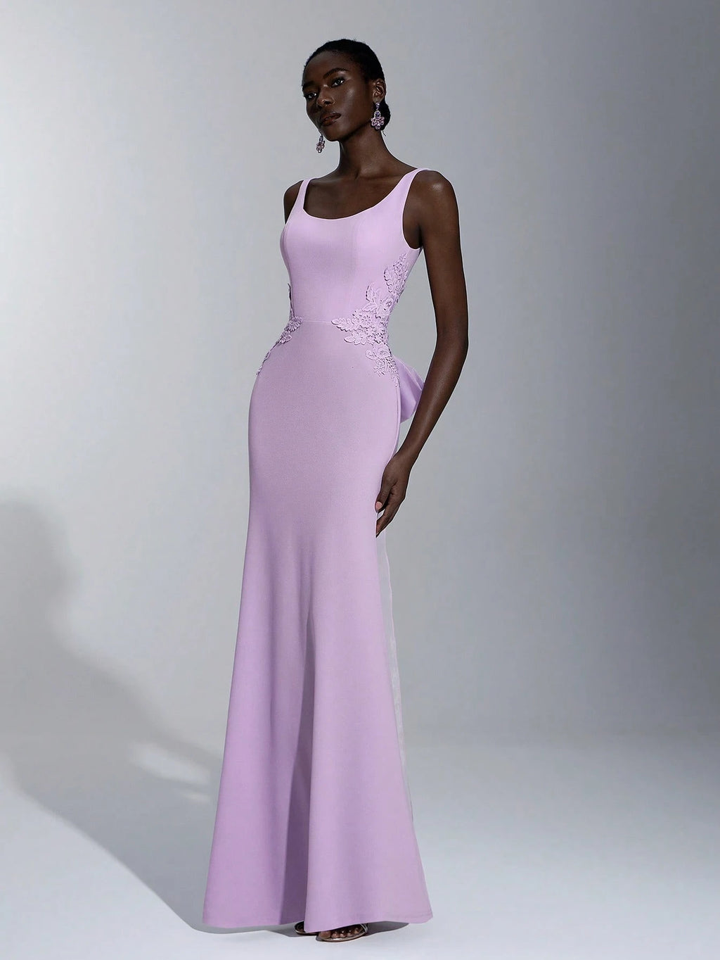 Elitara Elegant,,Light Purple,Spring,Evening,Wedding Party Bridesmaid Dress,Dignified Knit Stretch Fabric