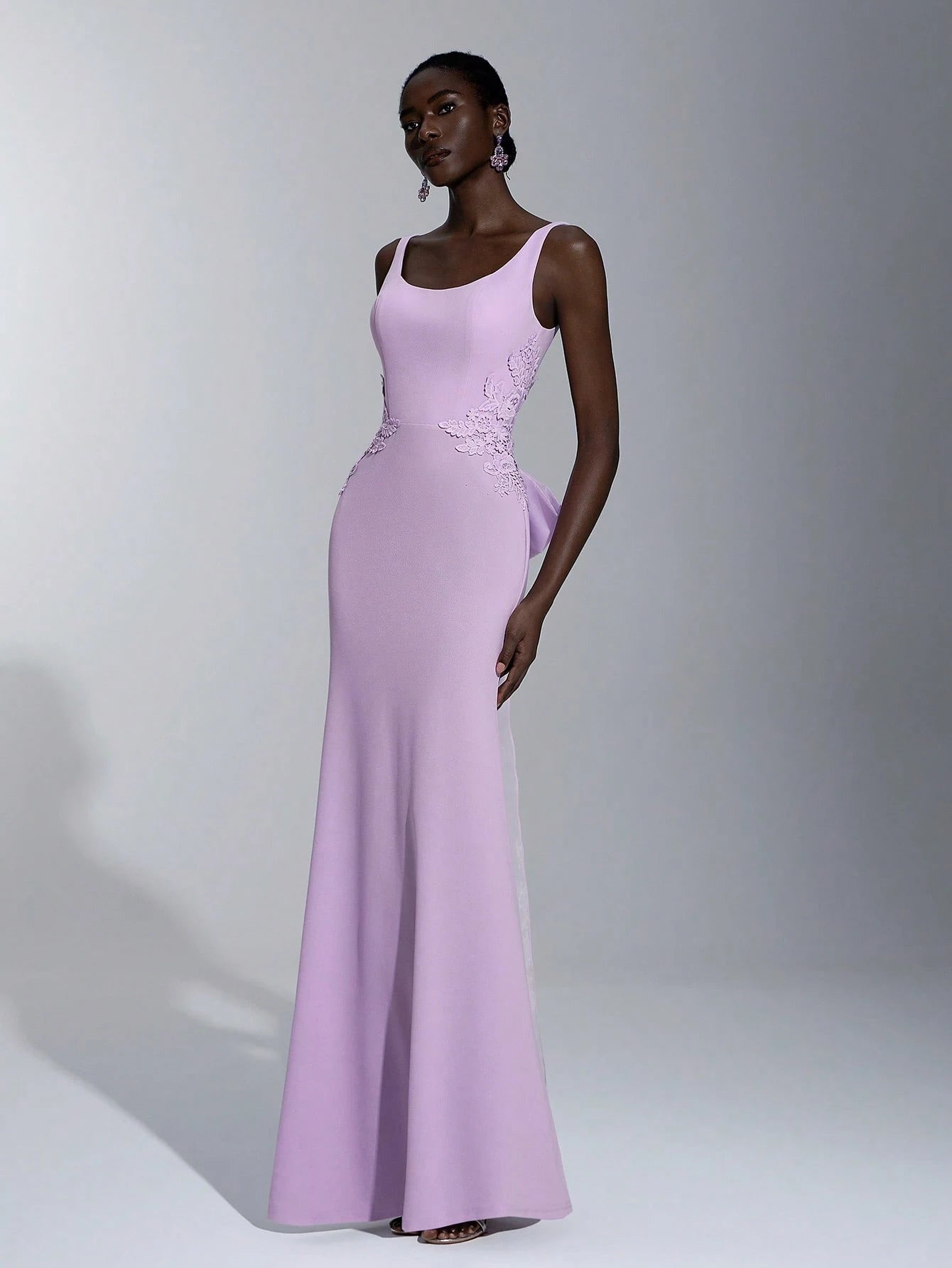 Elitara Elegant,,Light Purple,Spring,Evening,Wedding Party Bridesmaid Dress,Dignified Knit Stretch Fabric