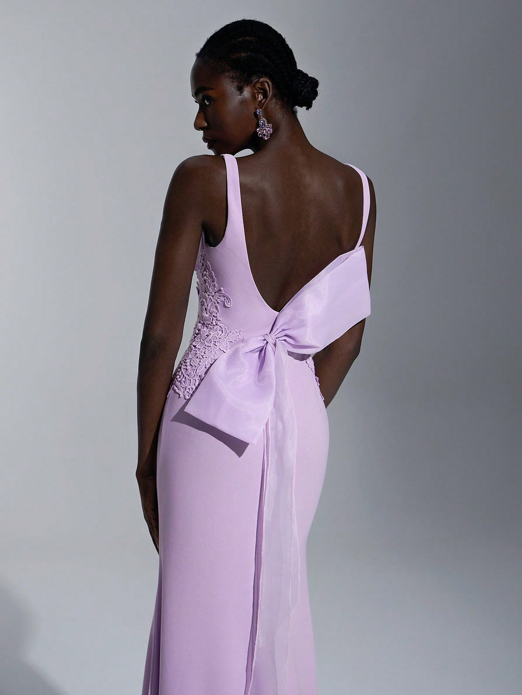 Elitara Elegant,,Light Purple,Spring,Evening,Wedding Party Bridesmaid Dress,Dignified Knit Stretch Fabric - image 2
