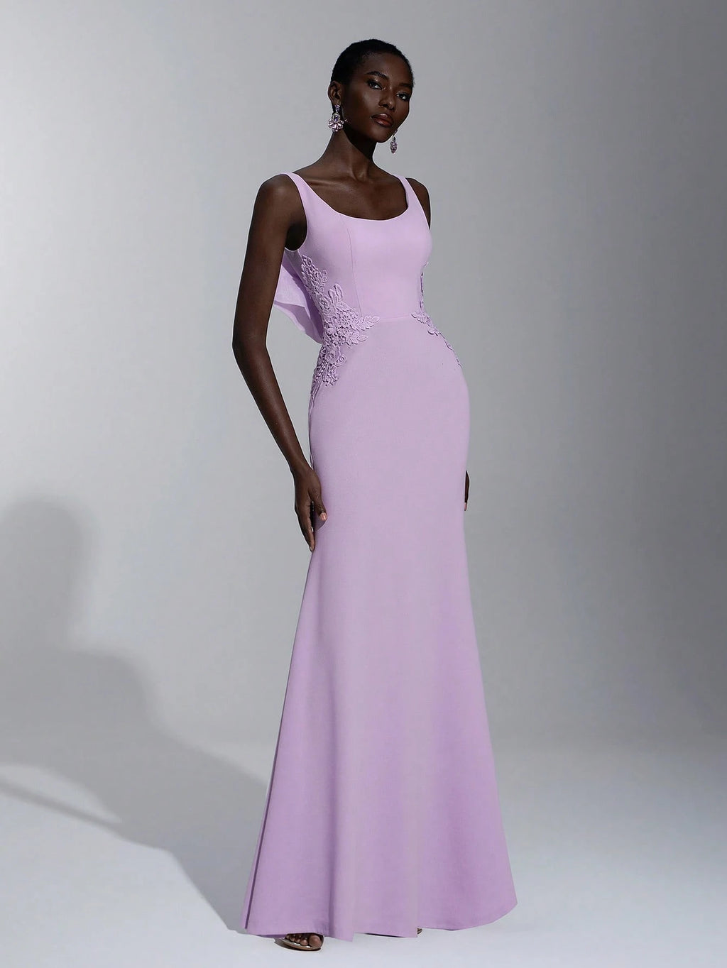 Elitara Elegant,,Light Purple,Spring,Evening,Wedding Party Bridesmaid Dress,Dignified Knit Stretch Fabric - image 3