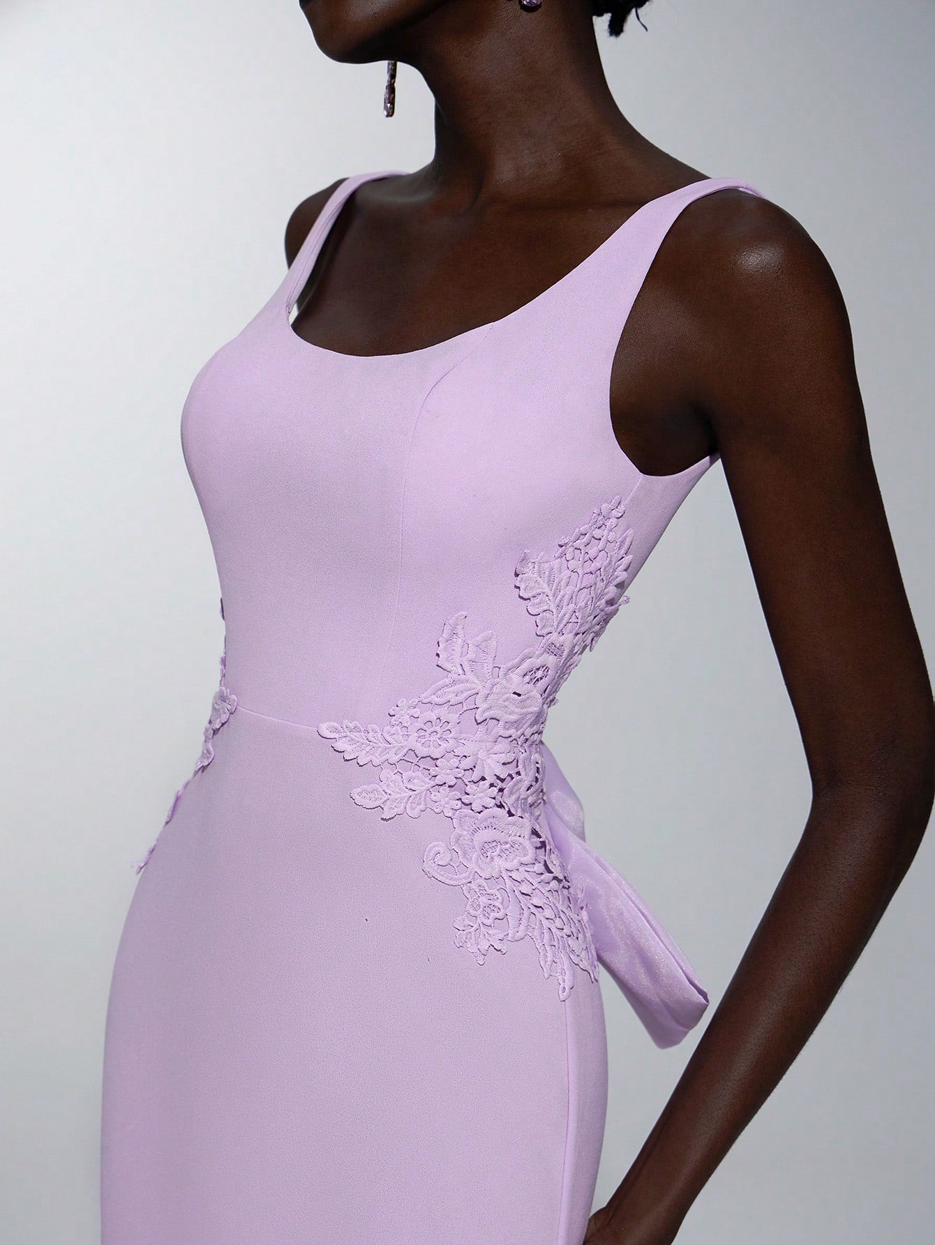 Elitara Elegant,,Light Purple,Spring,Evening,Wedding Party Bridesmaid Dress,Dignified Knit Stretch Fabric - image 4
