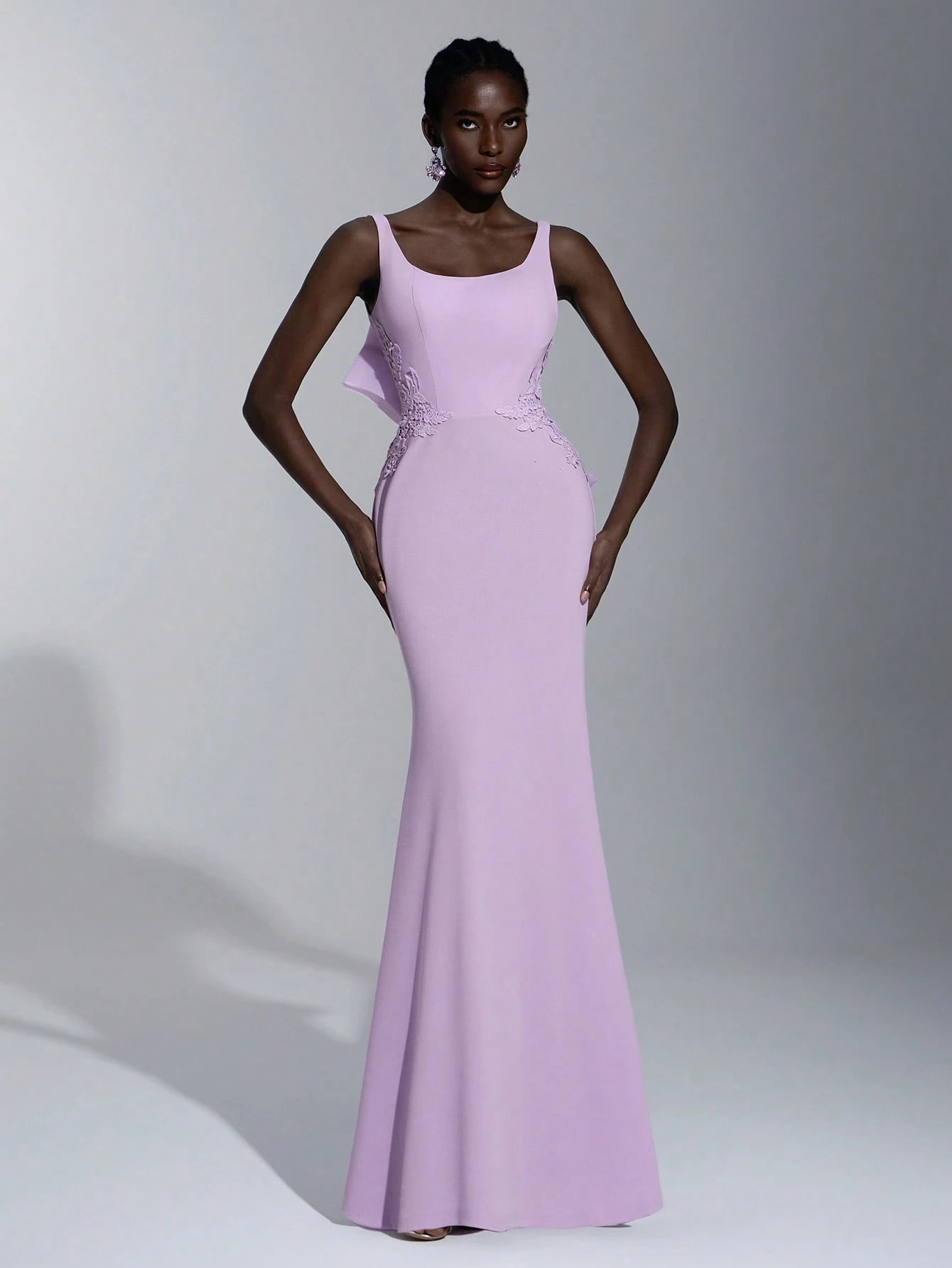 Elitara Elegant,,Light Purple,Spring,Evening,Wedding Party Bridesmaid Dress,Dignified Knit Stretch Fabric - image 6