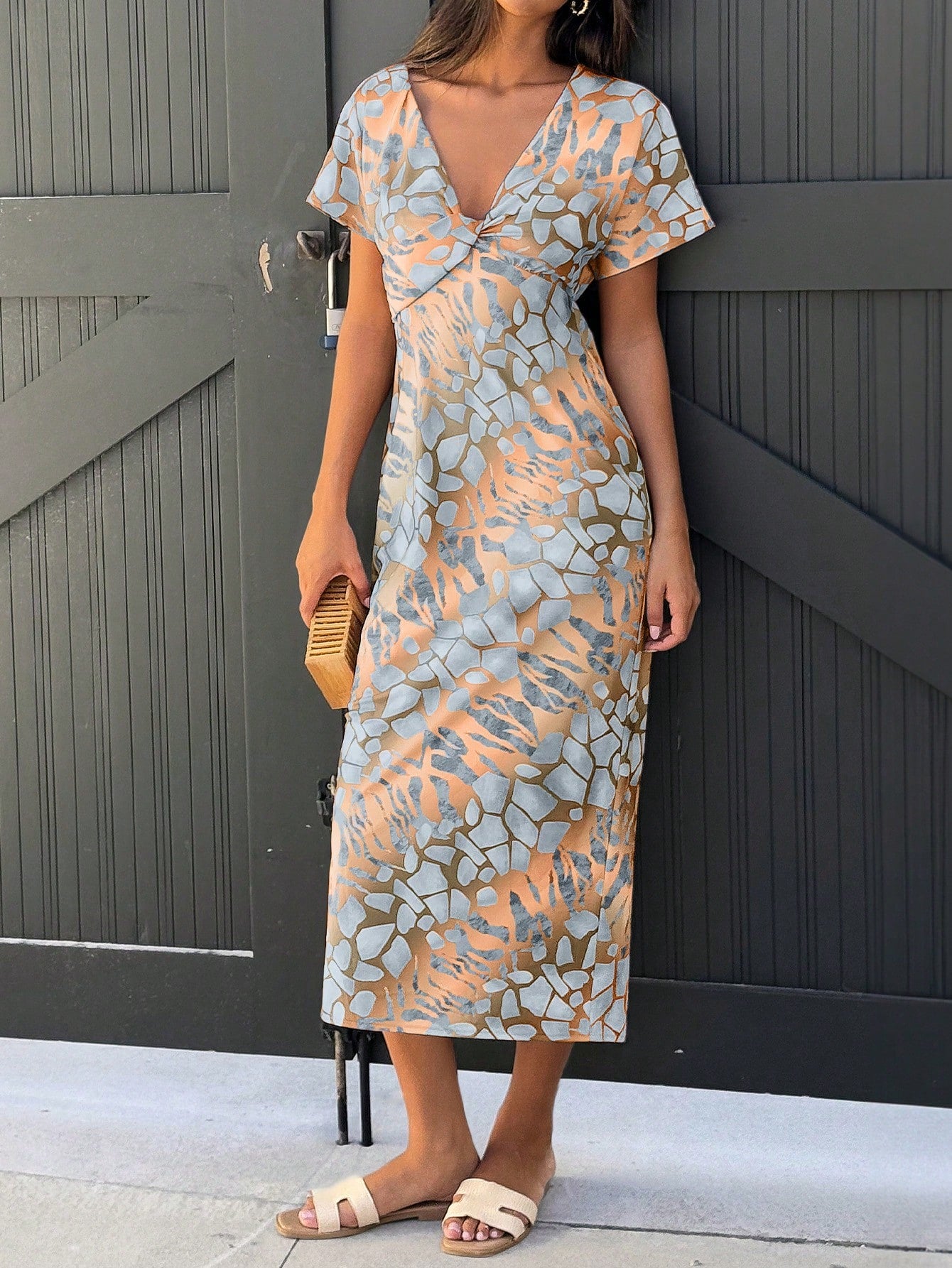Clasi Women Random Floral Print Vacation Casual Dress