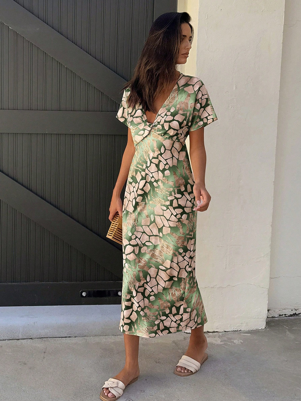Clasi Women Random Floral Print Vacation Casual Dress