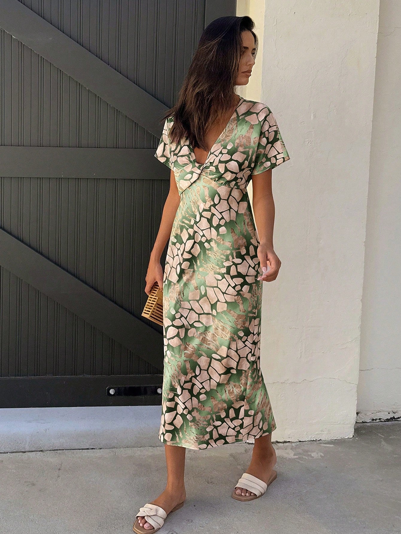 Clasi Women Random Floral Print Vacation Casual Dress