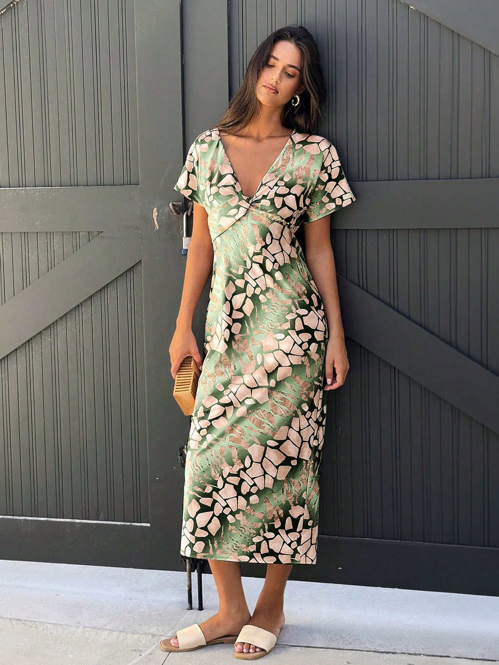 Clasi Women Random Floral Print Vacation Casual Dress