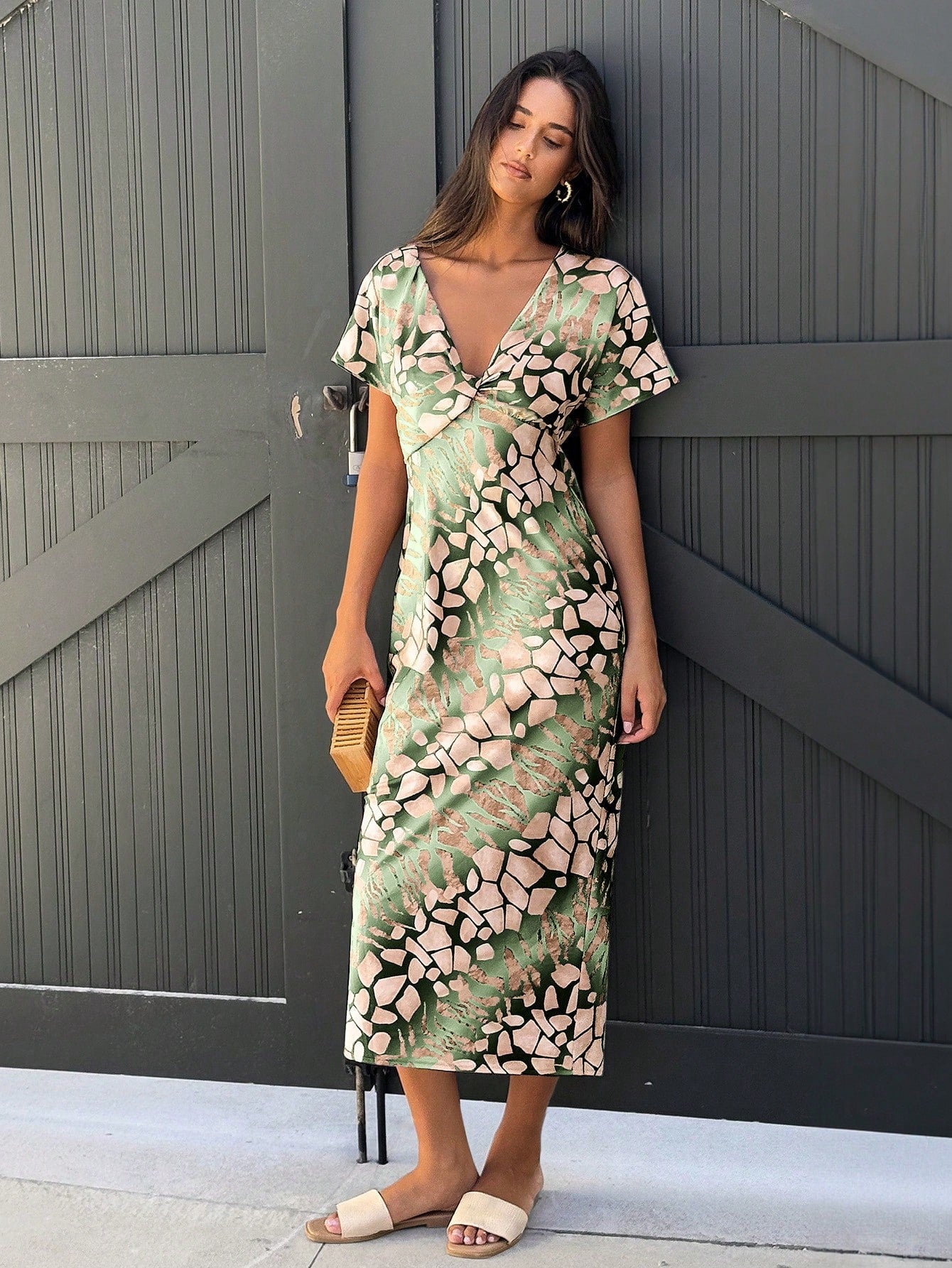 Clasi Women Random Floral Print Vacation Casual Dress