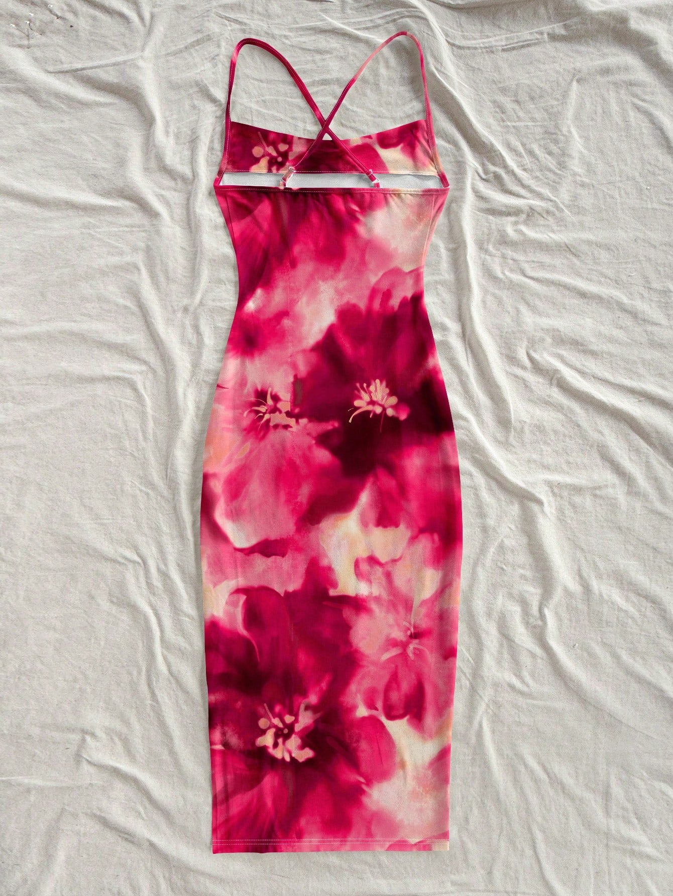 Soleia Orange Lily & Hibiscus Tie Dye Dress, Casual Beach Style, Suitable For Summer & Seaside Suitable For - image 12