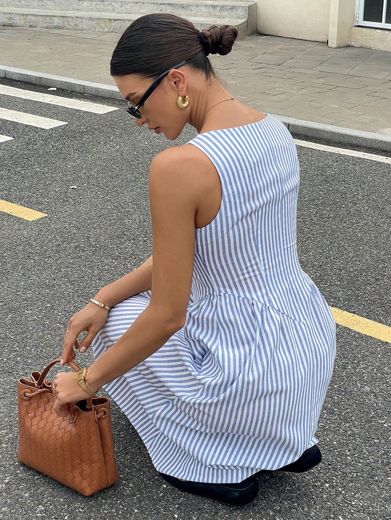 Siren Gaze Women's Mid-Length Dress, Casual Minimalist Vacation