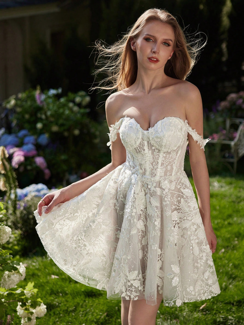 Smart Sweetheart A Line Short Wedding Dresses 2025 Summer Mini Ivory Bride Beach Boho Bridal Gown - image 3