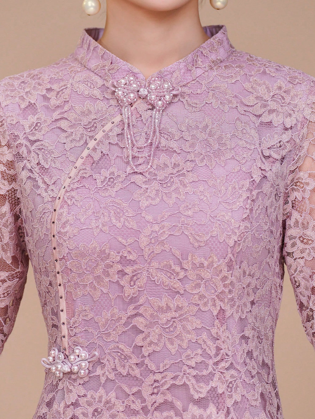 Exquisite And Delicate Short-Sleeved Lace Dress, A Luxurious Mother's Evening Gown, Suitable For - image 8