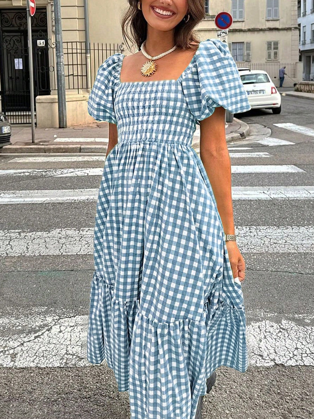2026 Autumn Women's Plaid Elegant Bohemian Casual Elegant Outing Date