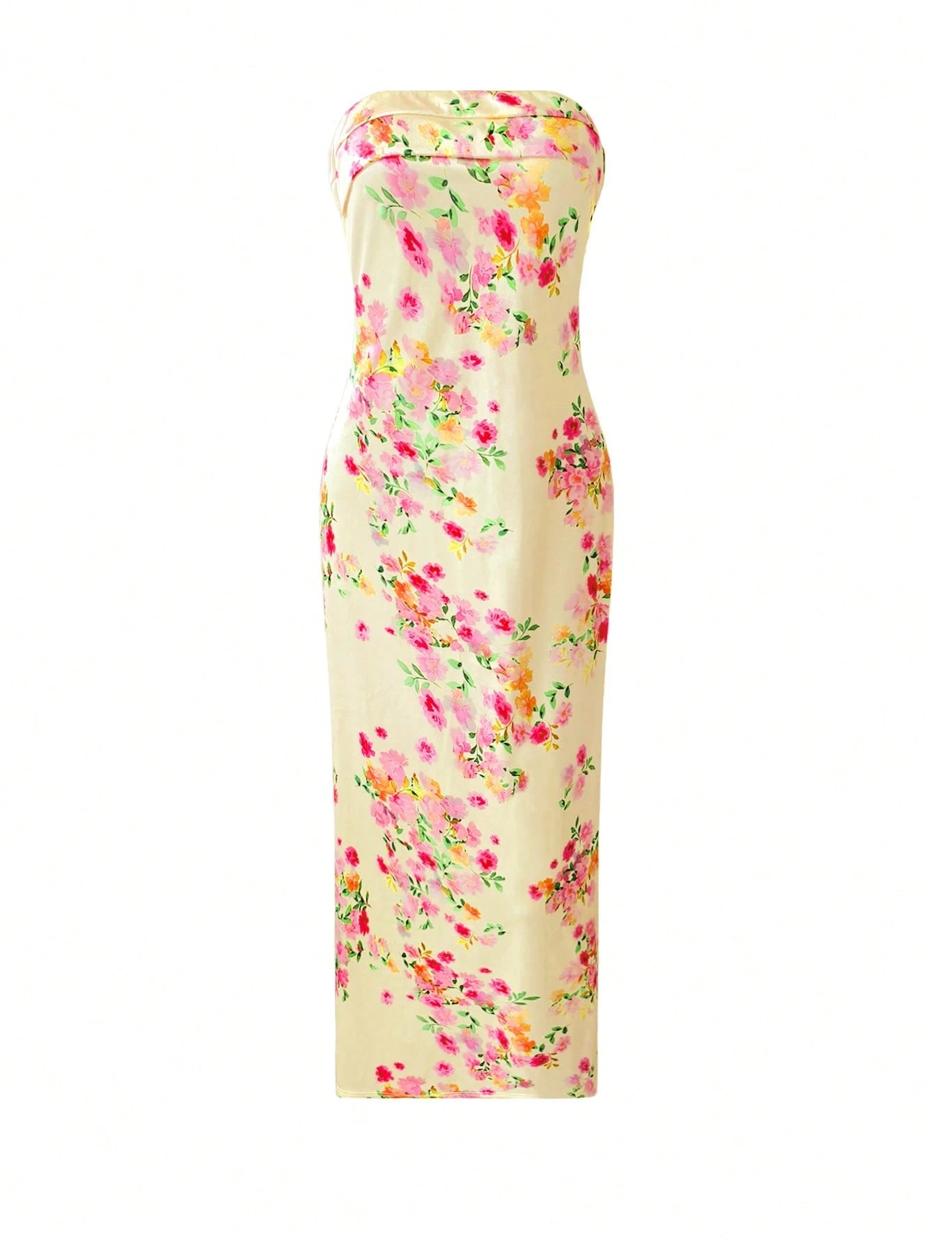 Women Daily Modest Long Sleeve Floral Print Maxi Dress, Loose A-Line Ankle Dress, Fabric Elegant Casual - image 4