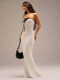 Avantive Summer Women Elegant Formal Night Black And White Maxi