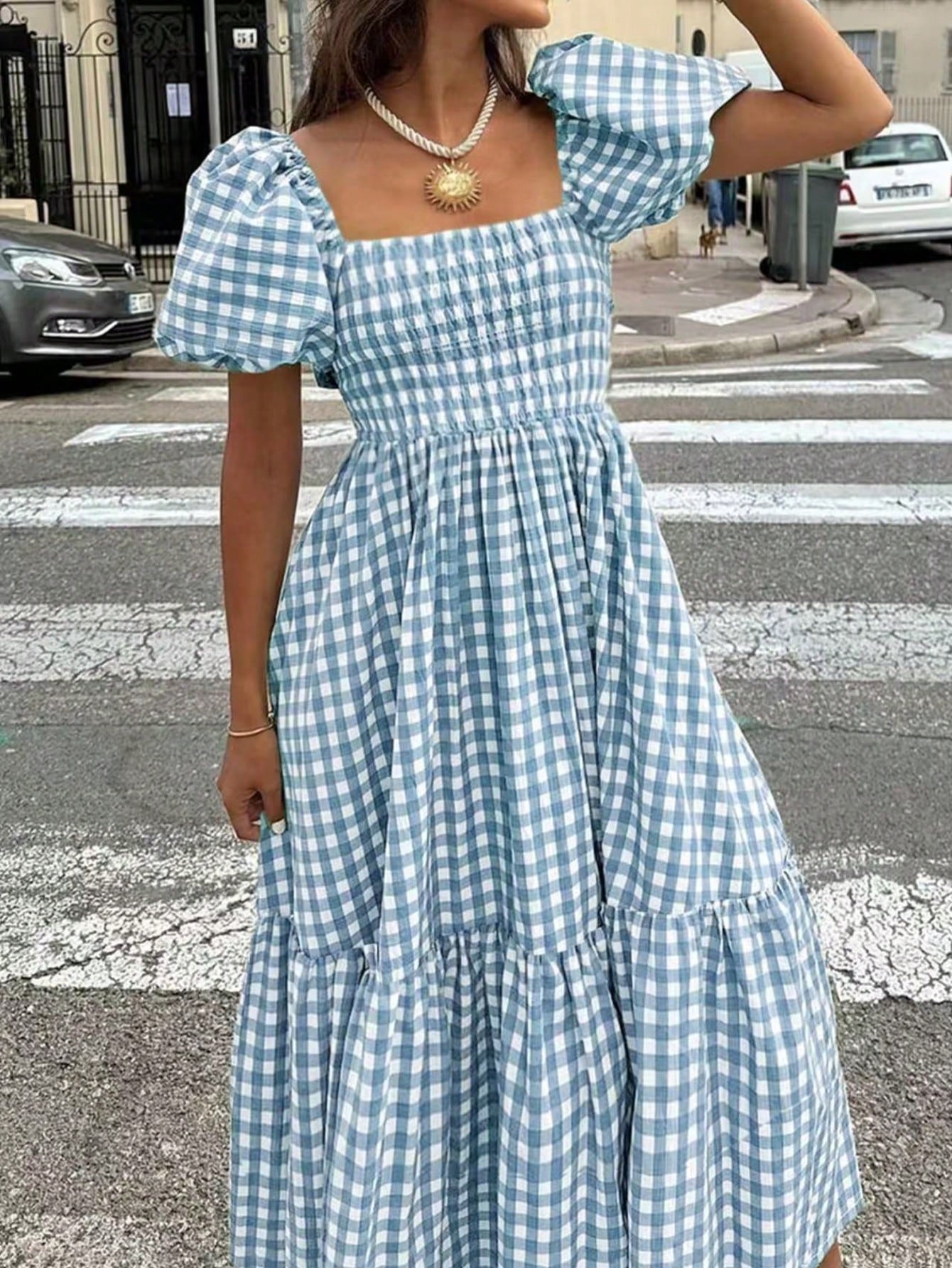 2026 Autumn Women's Plaid Elegant Bohemian Casual Elegant Outing Date