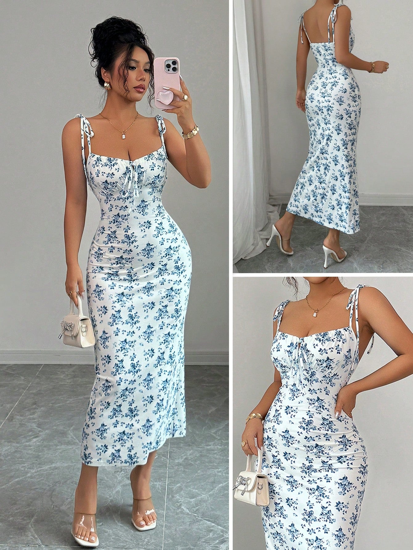 Rafferiza Women Ditsy Floral Strappy Elegant Dress - image 8