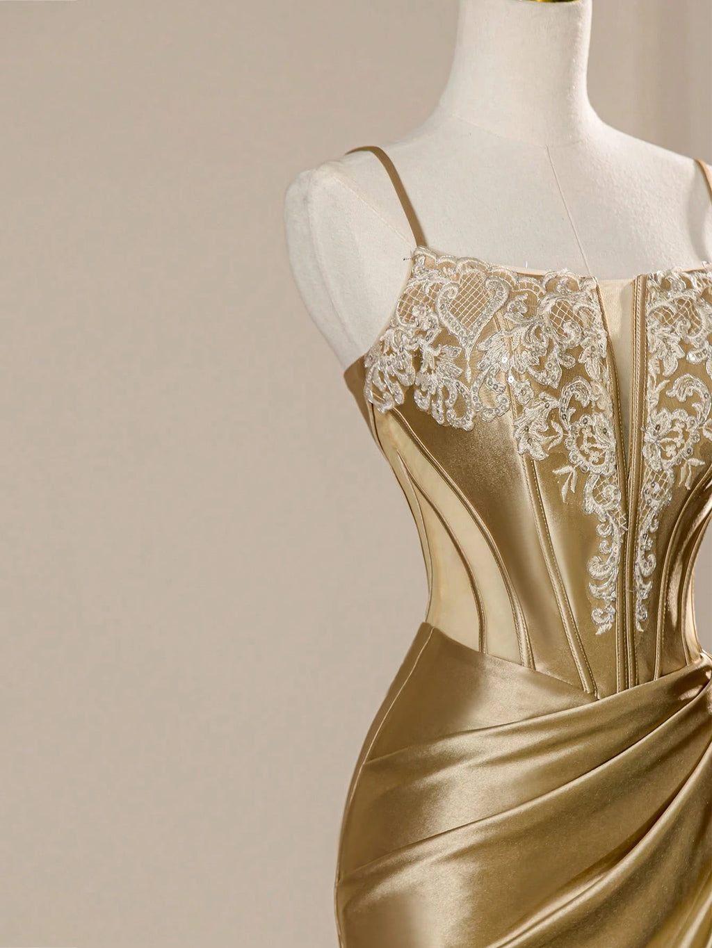 Rolarold Luxury Spaghetti Strap Satin Corset Homecoming Prom Dress With Split Thigh Bridesmaid Dress Wedding - image 7