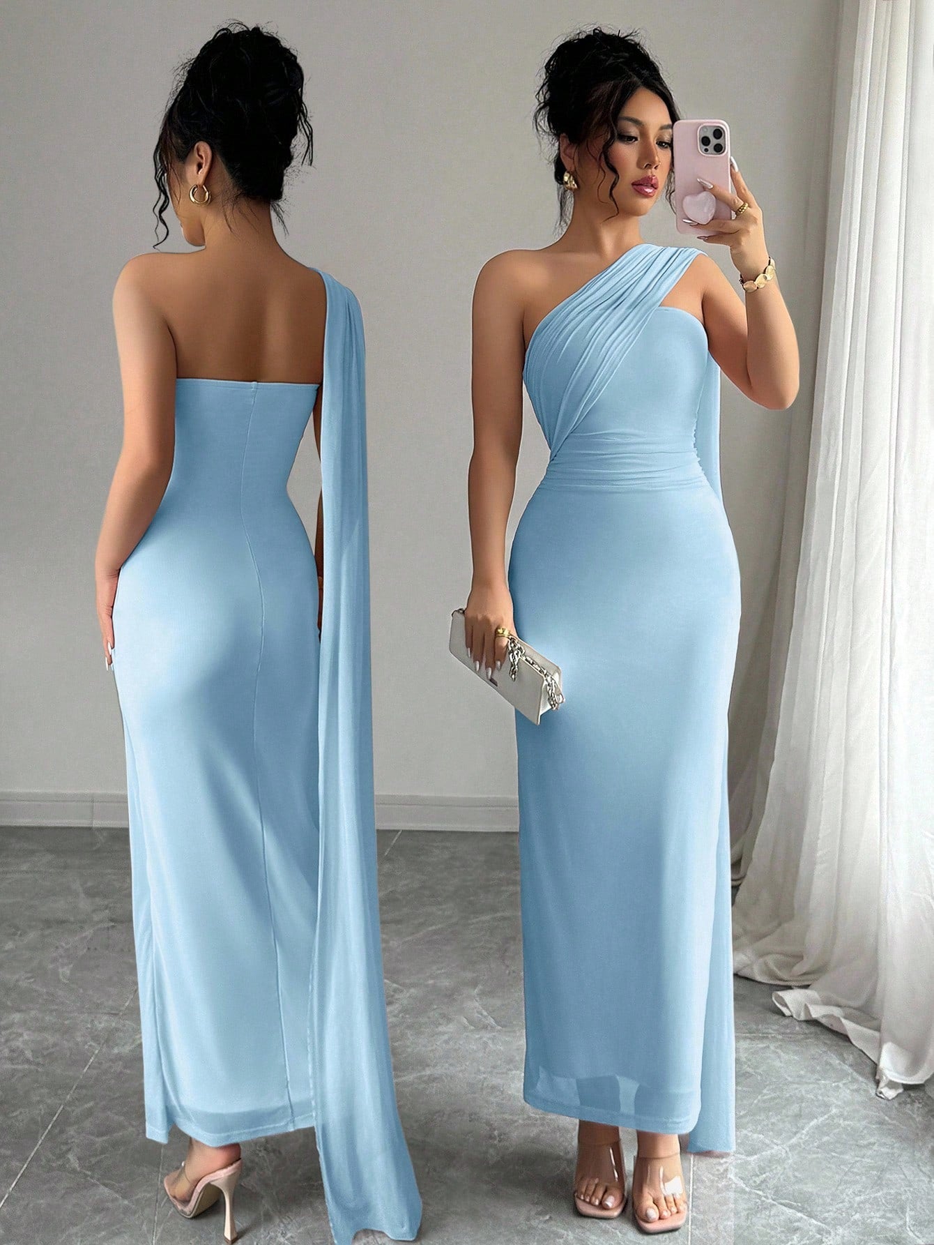 Elenzga Women's Elegant Party Dress, Sleeveless Backless Fitted Dress, Suitable For Spring/Summer
