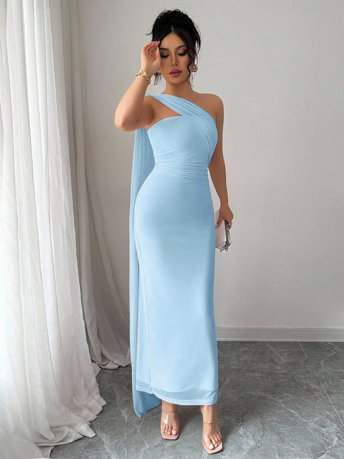 Elenzga Women's Elegant Party Dress, Sleeveless Backless Fitted Dress, Suitable For Spring/Summer - image 4