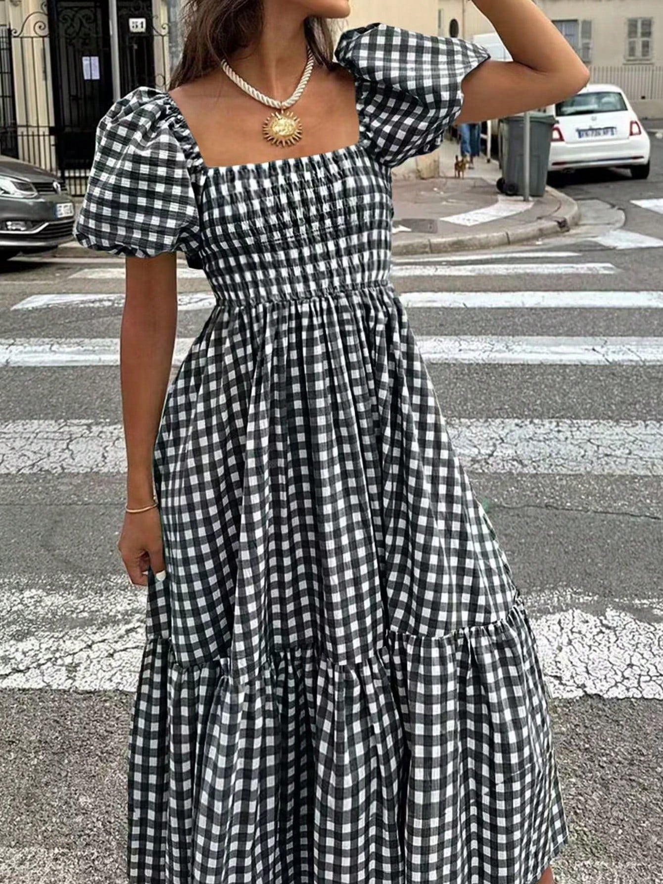 2026 Autumn Women's Plaid Elegant Bohemian Casual Elegant Outing Date