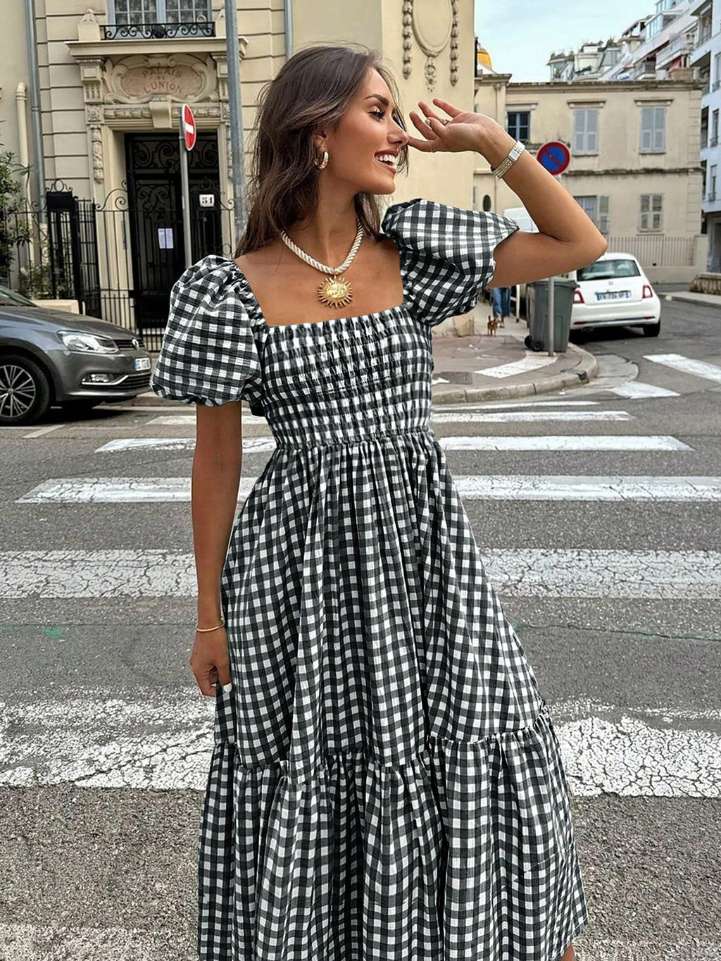 2026 Autumn Women's Plaid Elegant Bohemian Casual Elegant Outing Date